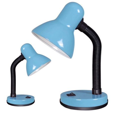 Nastaviteľná stolová lampa v modrej farbe s vypínačom - 40 W