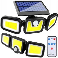   Solárna lampa so 100 COB LED, pohybovým senzorom a diaľkovým ovládaním