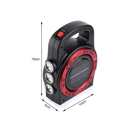 Solárna baterka 3 v 1, LED powerbanka a reflektor