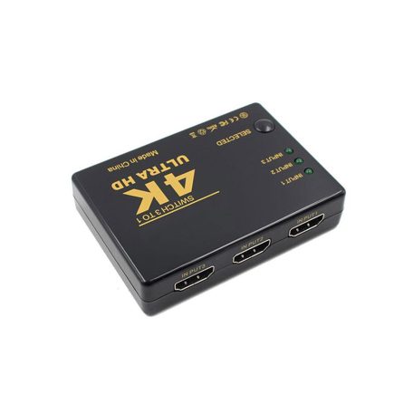 Rozbočovač HDMI, 3-kanálový, 4K Ultra HD, diaľkové ovládanie