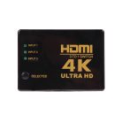 Rozbočovač HDMI, 3-kanálový, 4K Ultra HD, diaľkové ovládanie