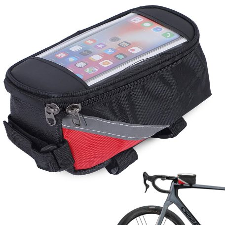 Vodotesná taška na bicykel s držiakom na telefón s možnosťou montáže na rám