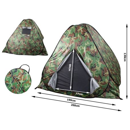 Kempingový stan pre 4 osoby so sieťkou proti komárom a muchám a taškou na prenášanie