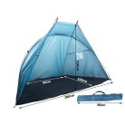 Plážový stan v modrej farbe - 200 cm x 100 cm x 110 cm