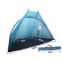 Plážový stan v modrej farbe - 200 cm x 100 cm x 110 cm