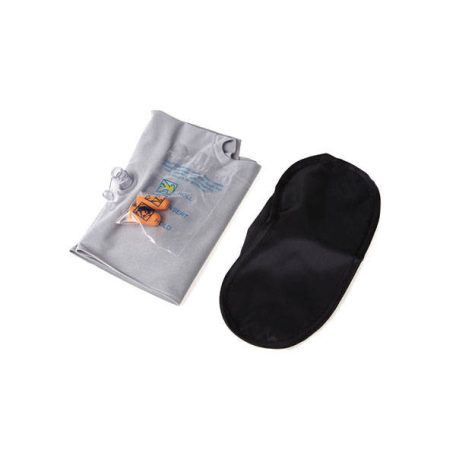 Nafukovací cestovný vankúš, vankúš na krk s maskou na spanie a špunty do uší