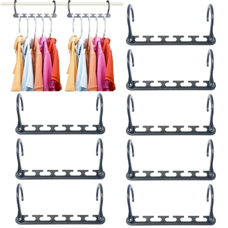 8 vešiakov na šaty, organizér - riešenie pre úsporu miesta vo vašom šatníku