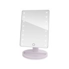 Veľké kozmetické zrkadlo so 16 LED svetlami - biele