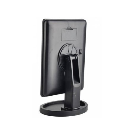 Veľké kozmetické zrkadlo so 16 LED svetlami - čierne