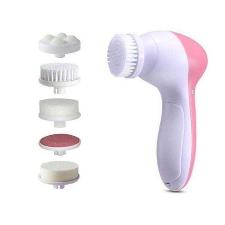 Elektrický masážny prístroj 5 v 1, kefka na čistenie pleti