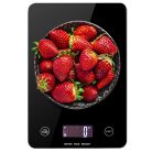 Digitálna kuchynská váha s LCD displejom a povrchom z tvrdeného čierneho skla - do 5 kg