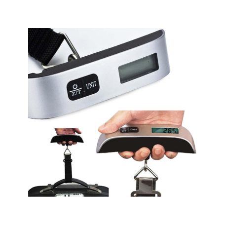 Elektronická váha na batožinu s LCD displejom - 50 kg