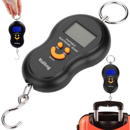Elektronická váha na batožinu WeiHeng, váha na ryby s LCD displejom - 50 kg