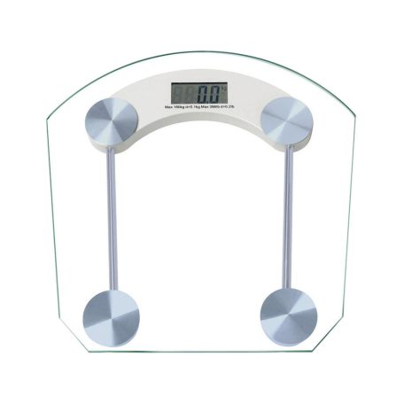 Digitálna kúpeľňová váha s LCD displejom a povrchom z tvrdeného skla - použiteľná do 180 kg