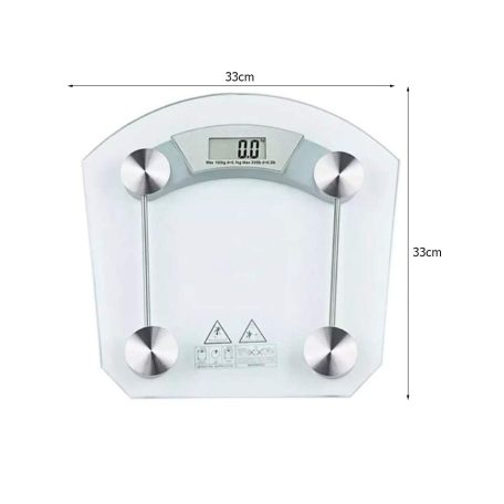Digitálna kúpeľňová váha s LCD displejom a povrchom z tvrdeného skla - použiteľná do 180 kg