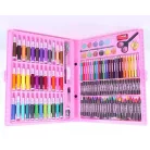 Sada na kreslenie a maľovanie pre deti v praktickom držiaku - 150-dielna, ružová