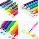 Sada na kreslenie a maľovanie pre deti v praktickom držiaku - 150-dielna, ružová