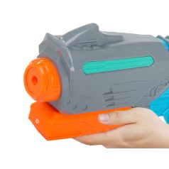   Veľká vodná pištoľ v modro-šedo-oranžovej farbe - 38 cm x 16 cm x 6 cm