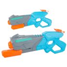 Veľká vodná pištoľ v modro-šedo-oranžovej farbe - 38 cm x 16 cm x 6 cm