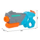 Veľká vodná pištoľ v modro-šedo-oranžovej farbe - 38 cm x 16 cm x 6 cm