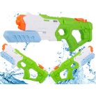Veľká vodná pištoľ v modro-zeleno-bielej farbe - 39 cm x 15 cm