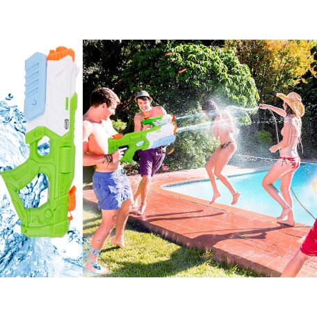Veľká vodná pištoľ v modro-zeleno-bielej farbe - 39 cm x 15 cm
