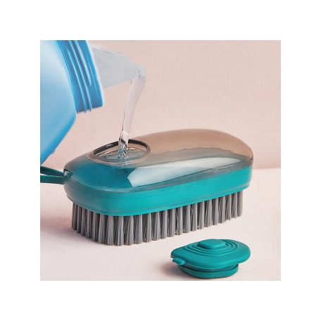 Kefa na čistenie obuvi a čalúnenia s dávkovačom tekutiny