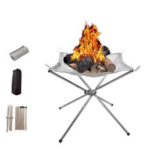 Prenosný a skladací stojan na táborák