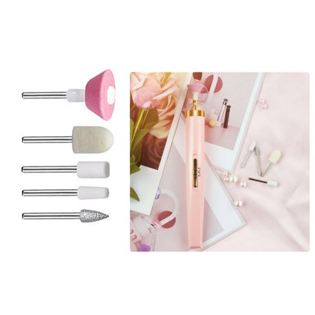 Elektrický pilník na nechty s 5 vymeniteľnými hlavicami