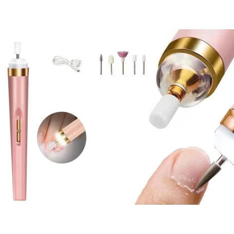 Elektrický pilník na nechty s 5 vymeniteľnými hlavicami