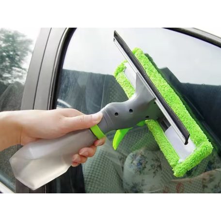 Gumový čistič okien z mikrovlákna v zelenej farbe
