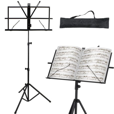 Stojan na noty čierny - 130 cm