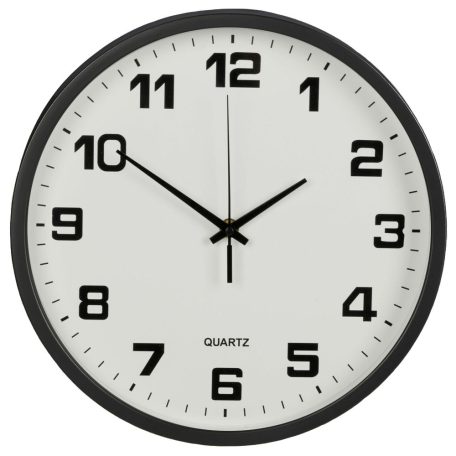 Nástenné hodiny s tichým chodom 25cm v čiernej farbe