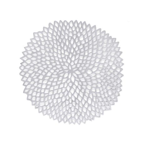 Okrúhle prestieranie striebornej farby - 41 cm