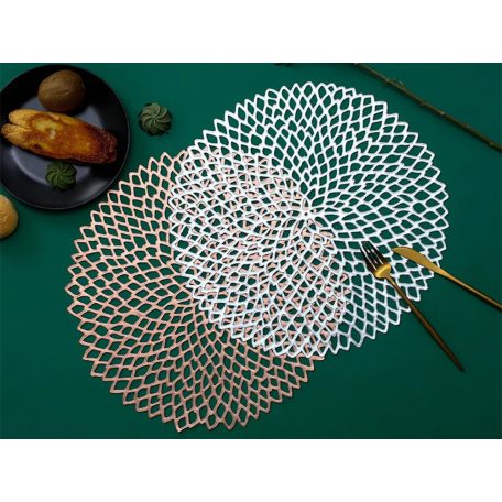 Okrúhle prestieranie striebornej farby - 41 cm