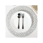 Okrúhle prestieranie striebornej farby - 41 cm