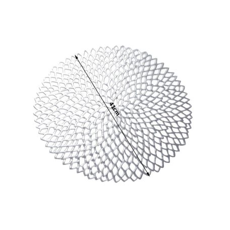 Okrúhle prestieranie striebornej farby - 41 cm