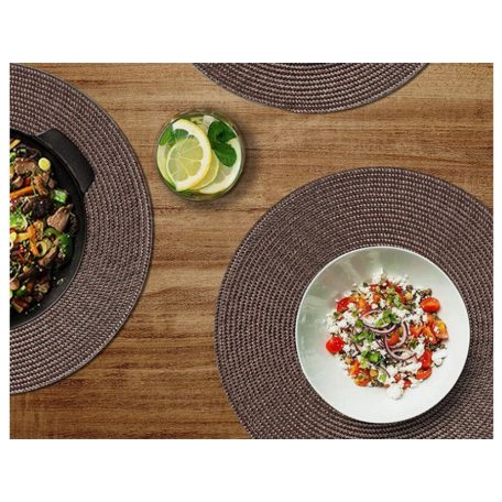 Prestieranie na stôl okrúhle v hnedej farbe - 38 cm