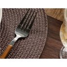 Prestieranie na stôl okrúhle v hnedej farbe - 38 cm