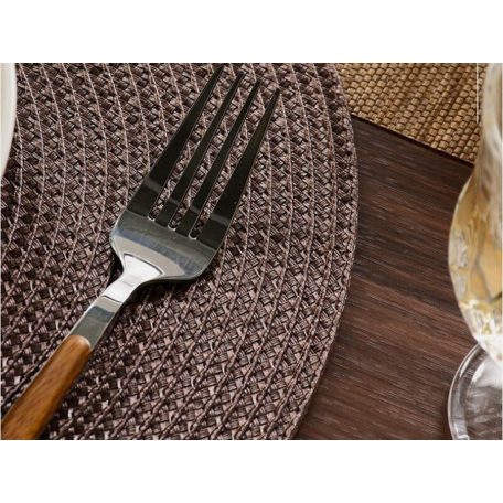 Prestieranie na stôl okrúhle v hnedej farbe - 38 cm
