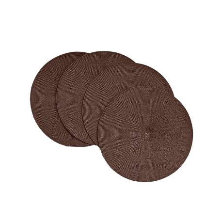 Prestieranie na stôl okrúhle v hnedej farbe - 38 cm