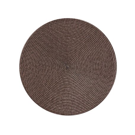Prestieranie na stôl okrúhle v hnedej farbe - 38 cm