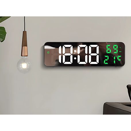 Digitálne hodiny s veľkým displejom, teplomerom, vlhkomerom a funkciou budíka