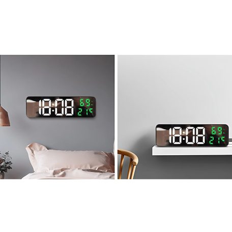 Digitálne hodiny s veľkým displejom, teplomerom, vlhkomerom a funkciou budíka