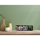 Digitálne hodiny s veľkým displejom, teplomerom, vlhkomerom a funkciou budíka