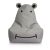 Detský sedací vak HIPPO hrošík (sivý)
