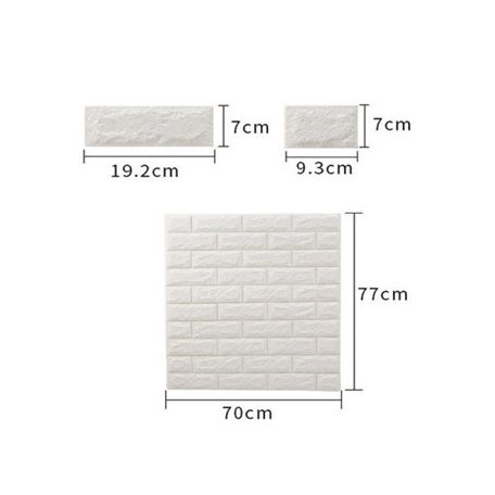 Nástenný panel so vzorom gréckych tehál 3D (70 x 77 cm)