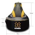 Gamer Orange XXL kreslo + Darček puff