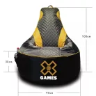 Gamer Green XXL kreslo + Darček puff
