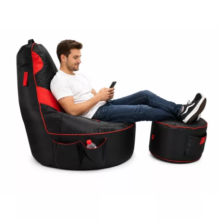 Gamer Red XXL kreslo + Darček puff